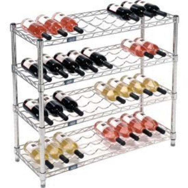 Global Equipment Nexel    Wine Bottle Rack - 36 Bottle 36"W x 14"D x 34"H, Chrome 797143